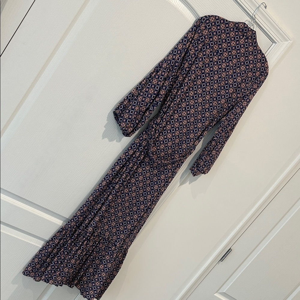Misa Los Angeles Navy Floral Long Sleeve Dress - Picture 8 of 11